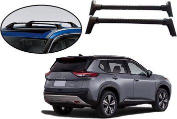 Перемычки на рейлинги NISSAN X-Treil T33\Rogue 2020+ (оригинальные, производитель -OEM) черные