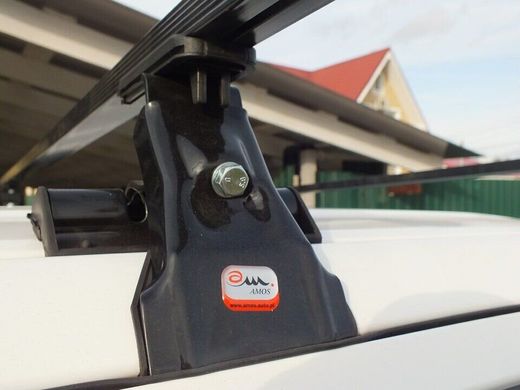 Поперечины Renault Espace 2015-2020 mk V MPV Amos Dromader STL на гладкую крышу, Прямоугольная
