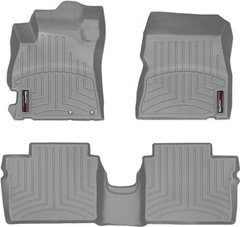 Килимки Weathertech Grey для Nissan Note (E12) / Sunny (N17)(trunk lever on driver floor side)(small centre console) 2012→ (WT 464111-464112)