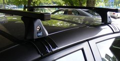 Багажник Skoda Rapid 5 дверей 2012- на гладкий дах, Черный, Квадратна
