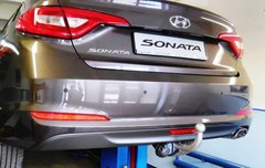 Фаркоп Hyundai Sonata, VII (LF) 2014-2019 з'ємний на гвинтах Poligon-auto, Серебристий