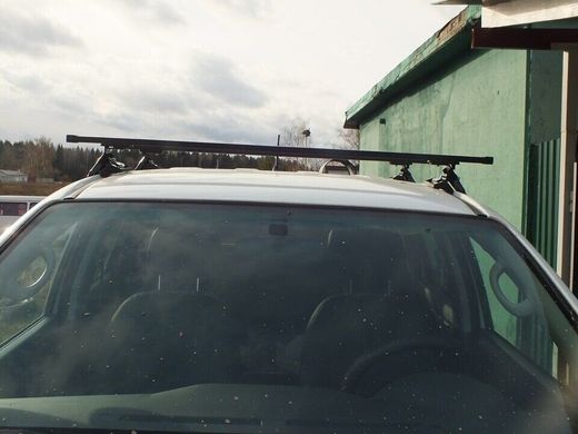 Поперечины Kia Amanti 2003-2019 Sedan Amos Dromader STL на гладкую крышу, Прямоугольная