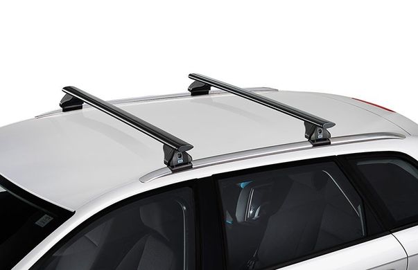 Багажник Audi A3 5 дверей 03-12 на інтегровані рейлінги, Черный, Аєродинамічна