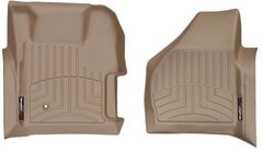 Килимки Weathertech Beige для Ford Super Duty (all cabs)(mkII)(with 4x4 shifter)(1 row) 2008-2010 automatic (WT 451261)
