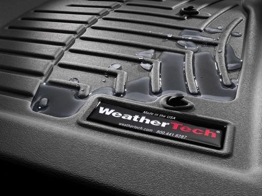 Килимки Weathertech Grey для Ford Super Duty (extended & double cab)(mkIII)(no 4x4 shifter)(no dead pedal)(1 pc.)(1 row) 2011-2012 automatic (WT 463291)