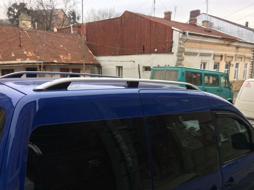 Рейлінги Volkswagen Caddy 2004-2015 довга база серебряні CROWN, Сріблястий