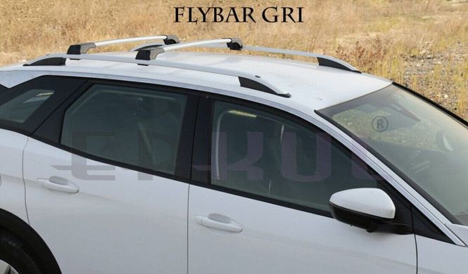 Багажник на рейлінги FLYBAR Ford Kuga 2013- хром без замку