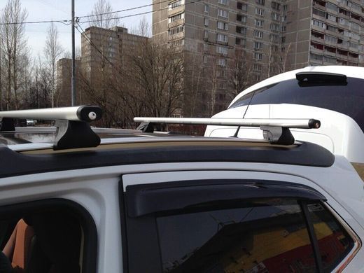 Поперечины SSANGYONG Rodius SUV 2004-2012 Amos Alfa Aero на рейлинги 1,3м, Хром, Овальная