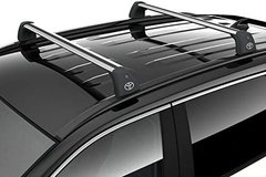 Багажник Toyota RAV4 2019+ на интегрированные рейлинги (в штатные места ) оригинал, Хром, Аэродинамическая