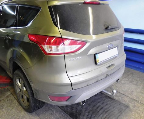 Фаркоп Ford Escape (під вставку) 2013 - 2019 з'ємний на гвинтах Poligon-auto, Серебристий