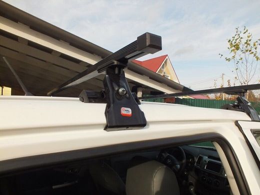 Поперечины Kia Carens 2013-2020 mk IV MPV Amos Dromader STL на гладкую крышу, Прямоугольная