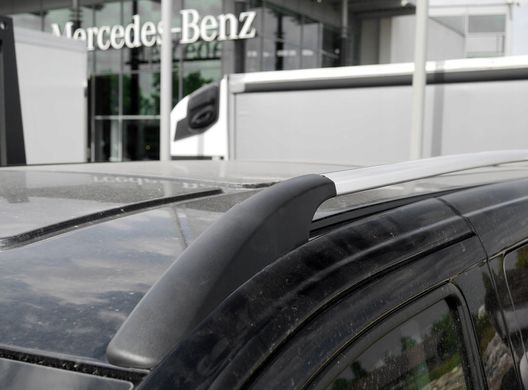 Рейлинги Mercedes Vito 639 2004-2015 длинная база хромированные (Extra Long) (ножка пластик), Хром