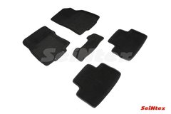 Килимки в салон 3D для Nissan Qashqai II 2013- /Черные 5шт 87228
