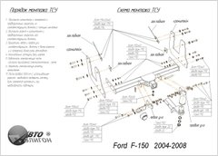Фаркоп Ford F-150(під вставку) 2004-2008 Poligon-auto, Серебристий