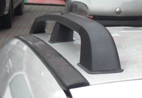 Рейлинги Volkswagen Caddy 2004-2015 длинная база черные (ножка пластик), Черный