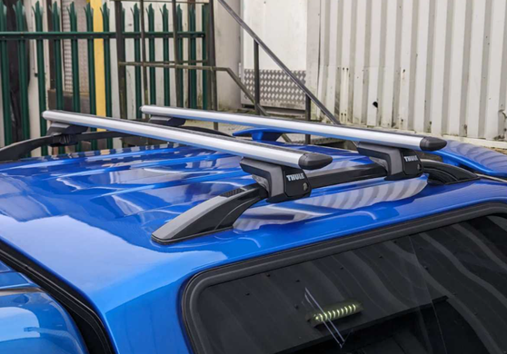 Багажник MITSUBISHI Pajero 1991-1998 mk II LWB, SUV Thule Wingbar Evo на рейлінги з просвітомхром, Хром
