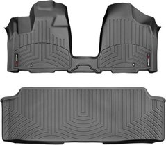 Килимки Weathertech Black для Dodge Grand Caravan (mkV)(1-2 row)(no console)(2 row bench)(no Stow & Go or Swivel & Go seats) 2012→ (WT 445621-440272)