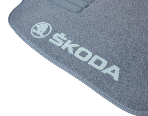 Килимки в салон текстильні для Skoda Super B (2001-2008) /Серые, кт. 5шт GRCR1565