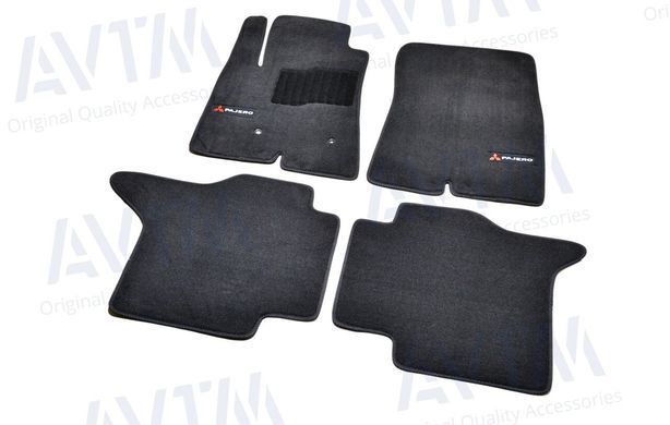 Килимки в салон текстильні для Mitsubishi Pajero IV (2006-) 5 дв. /Чёрные Premium BLCLX1400