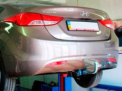 Фаркоп Hyundai Elantra V (MD) 2011-2015 съемный на болтах Poligon-auto, Серебристий