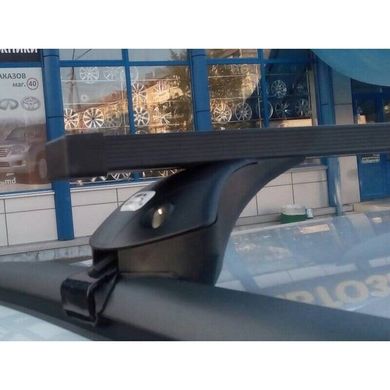 Поперечки NISSAN Qashqai SUV 2014- Amos Boss STL на рейлінги 1,07м, Черный, Квадратна