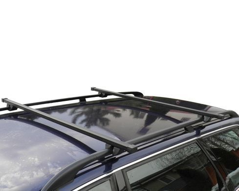Багажник на рейлинги NISSAN Terrano (R20) mk II SUV 2003-2006 Kenguru ST 1,2м, Черный, Прямоугольная