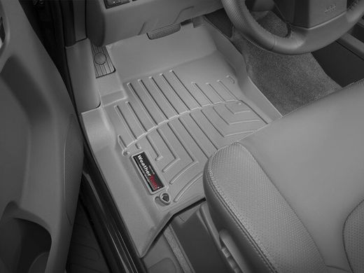 Килимки Weathertech Grey для Nissan Navara (D40); Suzuki Equator (double cab)(3 fixing)(no rockford system) 2008-2015 (WT 461761-460473)