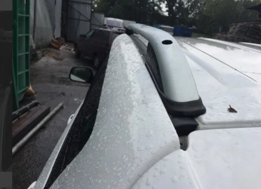 Рейлинги Toyota RAV4 2014-2019 серый мат CROWN, Серебристый