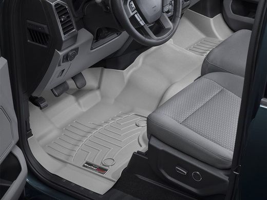 Килимки Weathertech Grey для Ford F-150 (extended cab)(mkXII)(1 row - 1pc.)(1 row bench seats) 2015→ (WT 467931-466975)