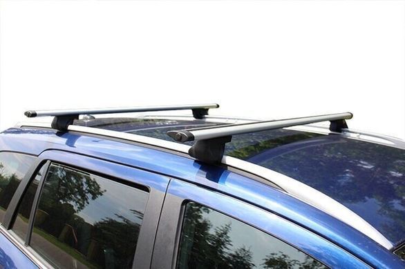 Поперечины SSANGYONG Rexton mk I SUV 2001-2006 Amos Alfa Wind на рейлинги 1,3м, Хром, Аэродинамическая