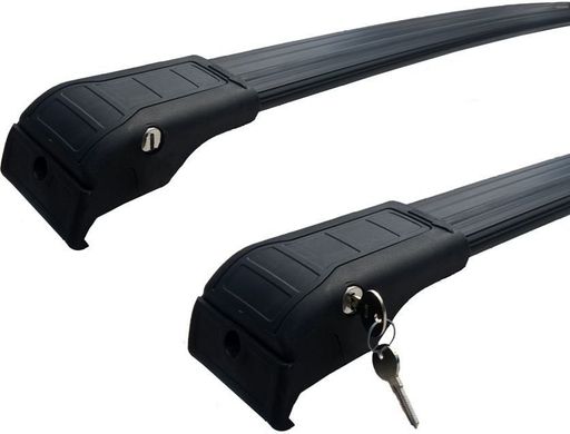 Поперечини Wingcarrier V2 Hyundai Santa Fe 2013- на інтегровані рейлінги, Черный, Аєродинамічна