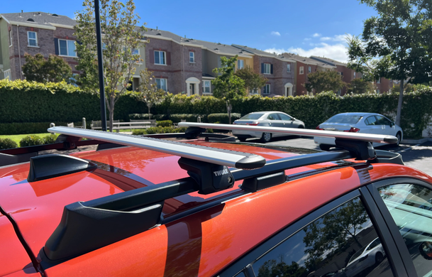 Багажник MITSUBISHI Pajero 1999-2006 mk III SUV Thule Wingbar Evo на рейлінги з просвітомхром, Хром