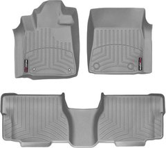 Коврики Weathertech Grey для Toyota Sequoia (mkII)(1-2 row)(no console on 2 row) 2008-2011 (WT 462771-460934)