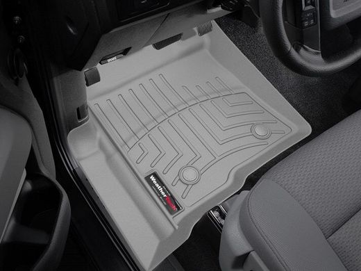 Килимки Weathertech Grey для Ford F-150 (all cabs)(mkXI)(no 4x4 shifter)(with air vents to 2 row)(4 fixing posts)(2 pcs.)(1 row) 2010-2014 (WT 466111)