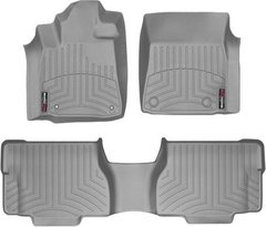 Коврики Weathertech Grey для Toyota Sequoia (mkII)(1-2 row)(2 row bucket seats with console) 2008-2011 (WT 462771-460937)