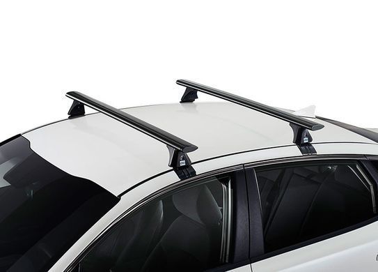 Багажник Hyundai Santa Fe 2013- на гладкий дах, Черный, Аєродинамічна
