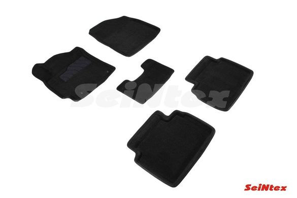 Килимки в салон 3D для Hyundai Elantra VI 2015- /Черные 5шт 88695