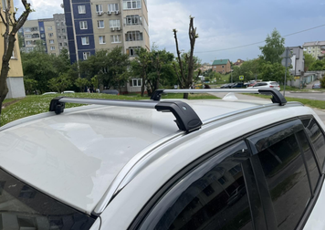 Поперечины Chery Tiggo 5 2014- EXCLUSIVE V2 на интегрированные рейлинги, Хром