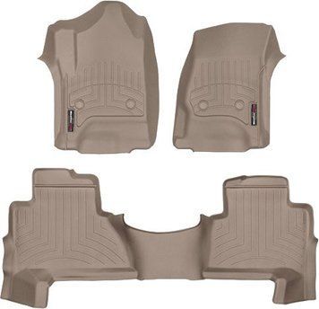 Килимки Weathertech Beige для Cadillac Escalade (mkIV)(1-2 row) 2015&rarr; (WT 456071-456952)
