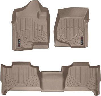 Килимки Weathertech Beige для Cadillac Escalade (not hybrid)(mkIII) / Escalade ESV (mkIII)(1-2 row) 2007-2014 (WT 450661-450666)