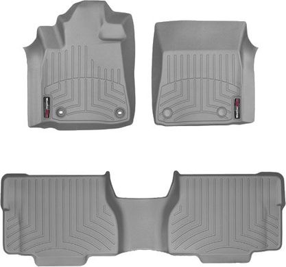 Килимки Weathertech Grey для Toyota Sequoia (mkII)(1-2 row)(2 row bucket seats with console) 2012→ (WT 464081-460937)