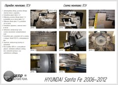 Фаркоп Hyundai Santa Fe (з накл.Бампер) 2010-2012 съемный на болтах Poligon-auto, Серебристий