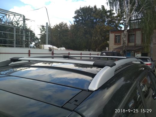 Багажник DIAMOND V1 SsangYong STAVIC 2004-2012 на рейлінги, Хром, Аеродинамічна