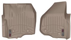 Коврики Weathertech Beige для Ford Super Duty (extended & double cab)(mkIII)(no 4x4 shifter)(raised dead pedal)(2 pcs.)(1 row) 2012-2016 automatic (WT 454331)
