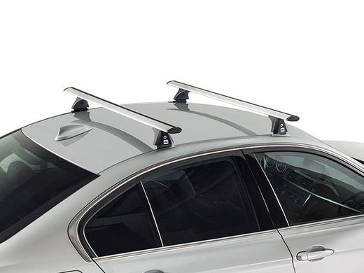 Поперечины Audi Q7 2015- на штатное место, Хром, Аэродинамическая
