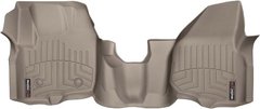 Коврики Weathertech Beige для Ford Super Duty (extended & double cab)(mkIII)(no 4x4 shifter)(raised dead pedal)(1 pc.)(1 row) 2012-2016 automatic (WT 454341)