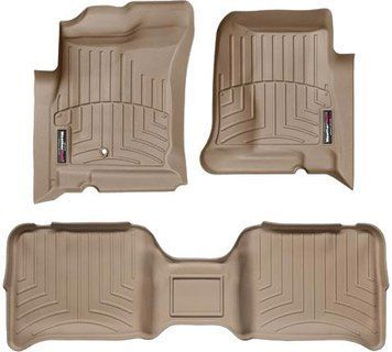 Килимки Weathertech Beige для Dodge Dakota (mkIII); Mitsubishi Raider(mkI)(double cab) 2005-2011 (WT 450251-450252)