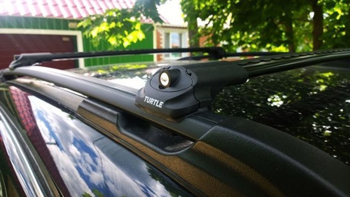 Поперечини Turtle AIR1 MG ZS 2020-2024 на високі рейлінги, Черный, Аеродинамічна