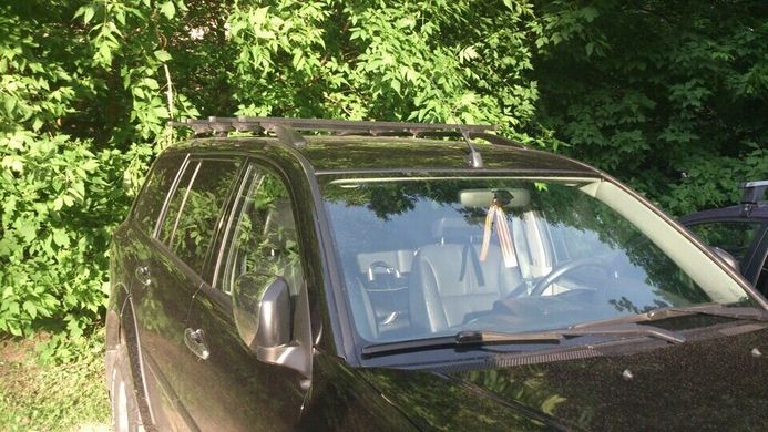 Поперечки SUBARU Impreza XV Hatchback 2010-2016 Amos Reling STL на рейлінги 1,2м, Черный, Квадратна