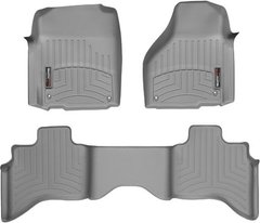 Килимки Weathertech Grey для Dodge Ram (quad cab)(mkIV)(4 fixing hooks)(with Full Lenght Console) 2012-2018 (WT 464651-462162)
